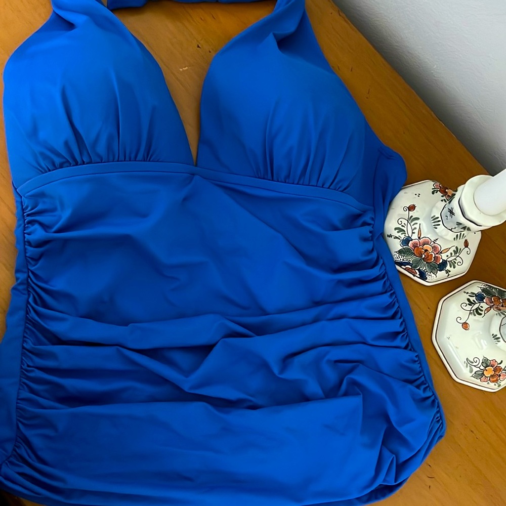 La Blanca Royal blue tankini top